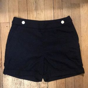 H&M Ladies Navy Shorts with Gold Buttons